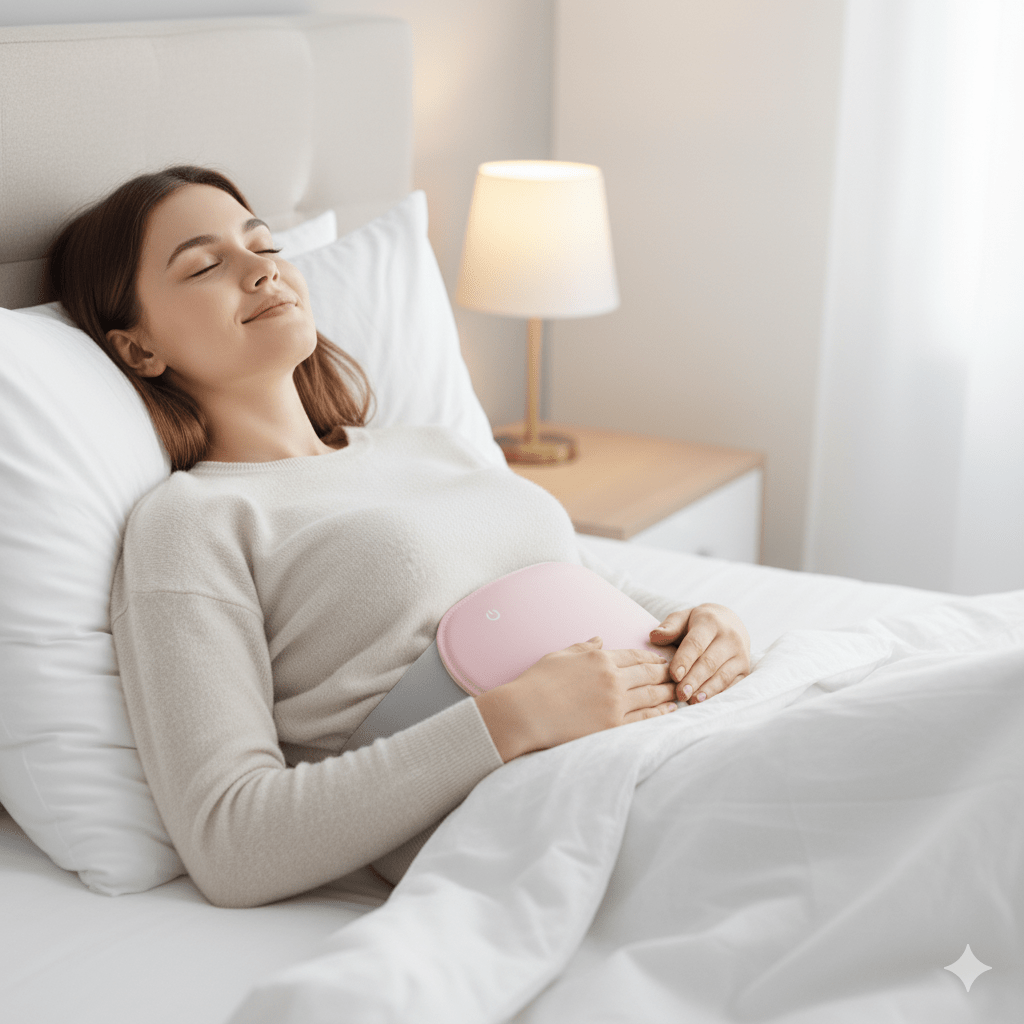 Relaxheat – Elektrische Bauchheizung mit Wärme- & Vibrationsfunktion zur Schmerzlinderung