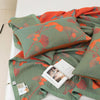 GinkgoSteppdecke – Baumwoll Bettwäsche Set Mit Botanischem Design
