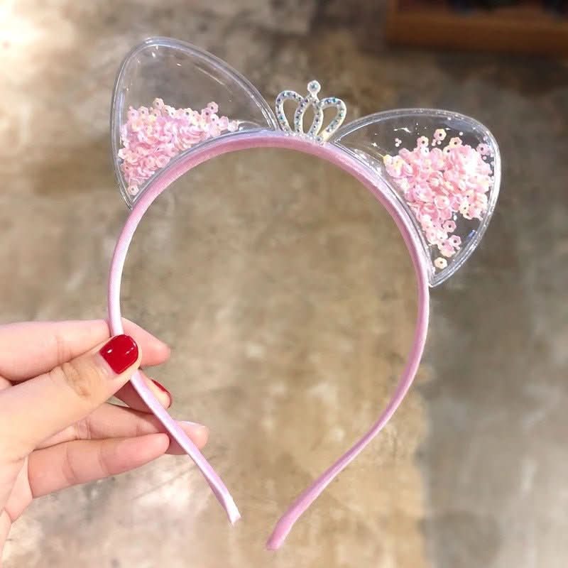 GLAMTIARA – Glitzer-Haarband mit Katzenohren für Glamouröse Stile