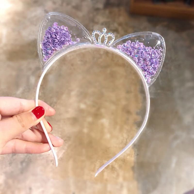GLAMTIARA – Glitzer-Haarband mit Katzenohren für Glamouröse Stile