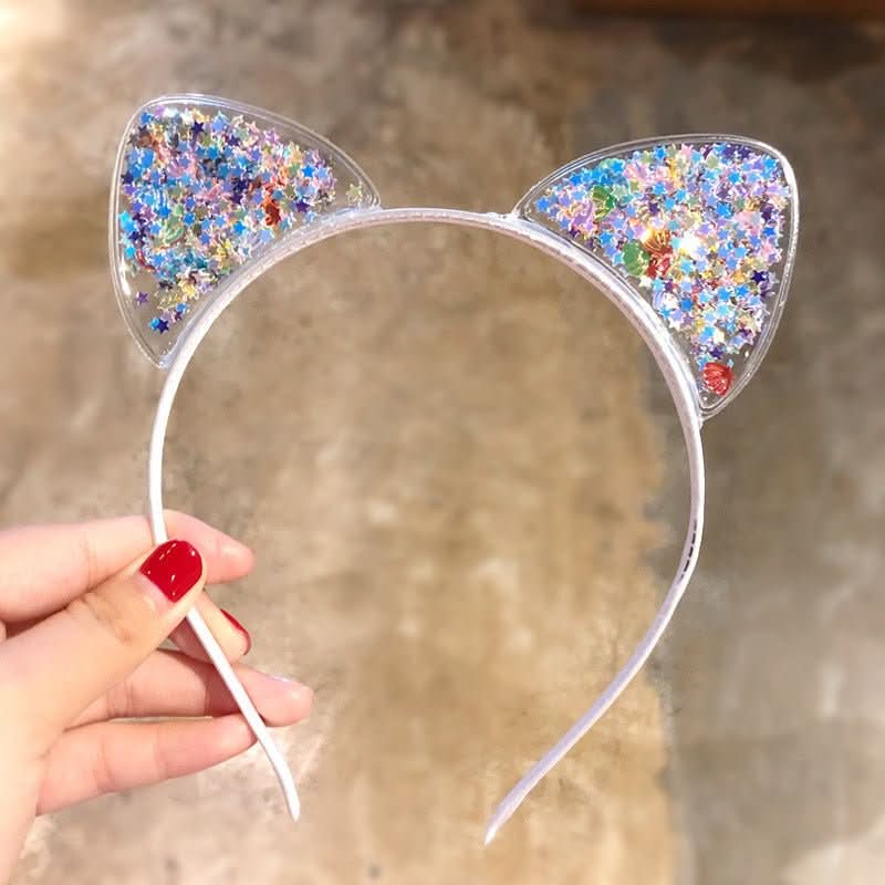 GLAMTIARA – Glitzer-Haarband mit Katzenohren für Glamouröse Stile