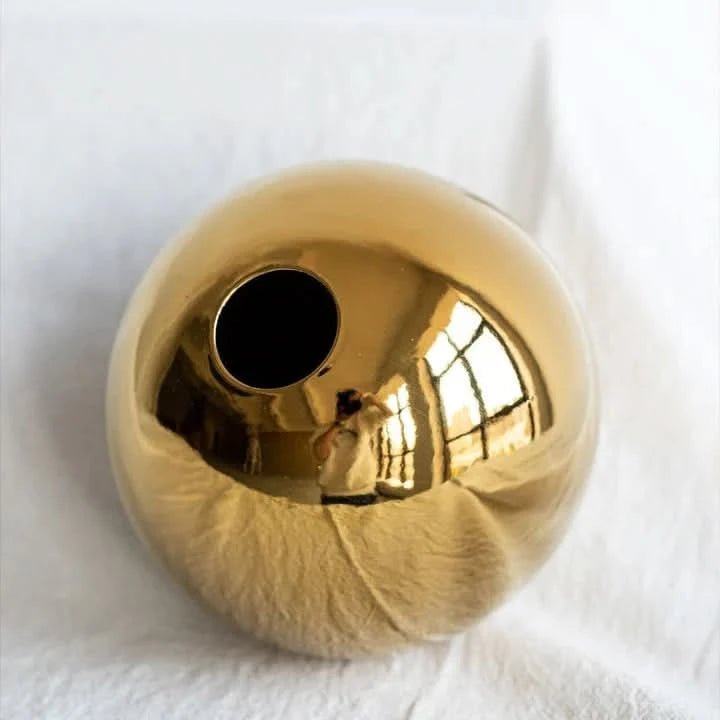 Pia - Schöne Goldene Keramikvase