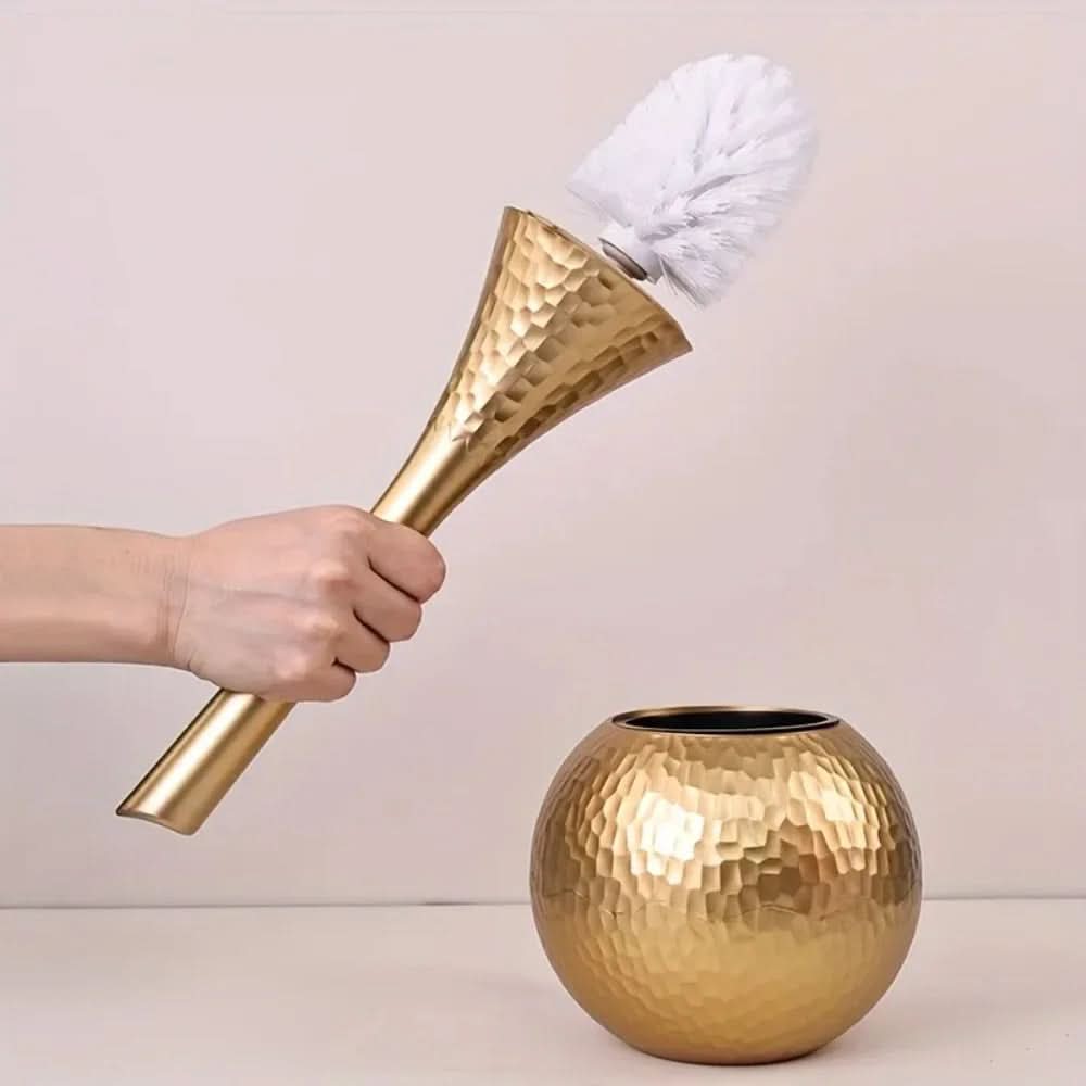 GoldenLuxe Toilettenbürste | Luxuriöses Badezimmer-Accessoire | Modernes Golddesign | Hygienisches Reinigungswerkzeug 3