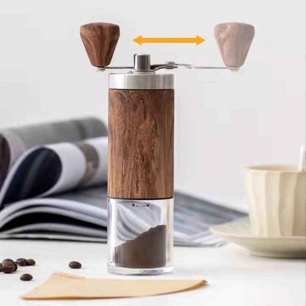 GrindMate – Tragbare Holz Kaffeemühle für Kaffee und Gewürze