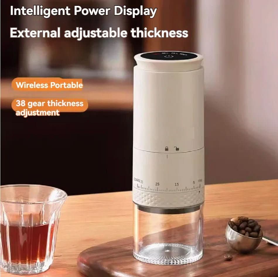 GrindPro – Elektrische Kaffeemühle mit 38 Mahlstufen und USB-C-Ladefunktion