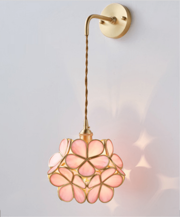 Selene Elegante Glasblumen Kugel Wandleuchte