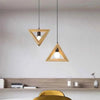 Auffällige Beleuchtung Dreieckige Holzleuchte Wärme Eleganz Küche Essbereiche Moderne Wohnräume