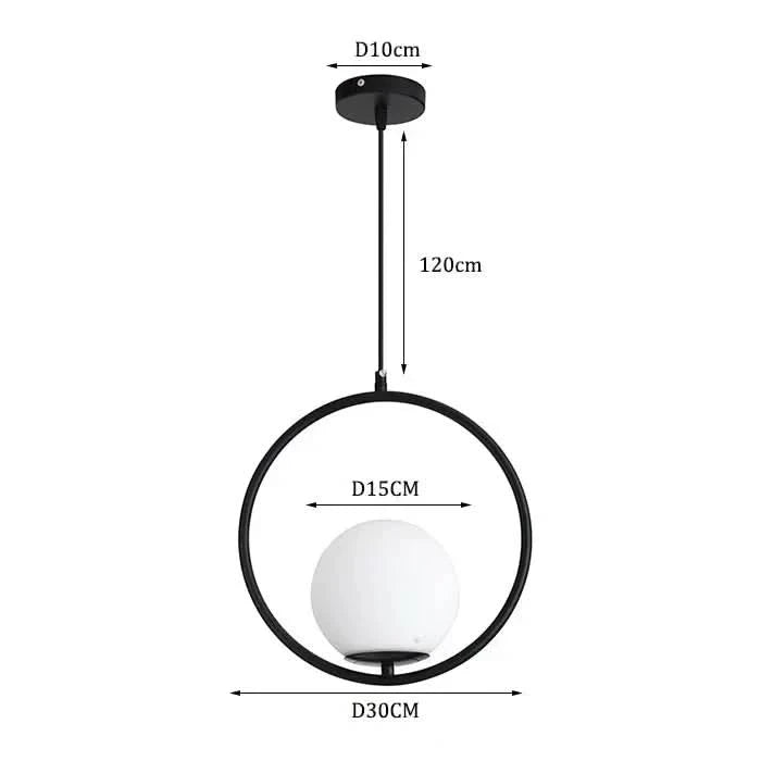 Celise Glas Ball Pendelleuchte Modernes Designlampe Mit Messing- Und Chromakzenten
