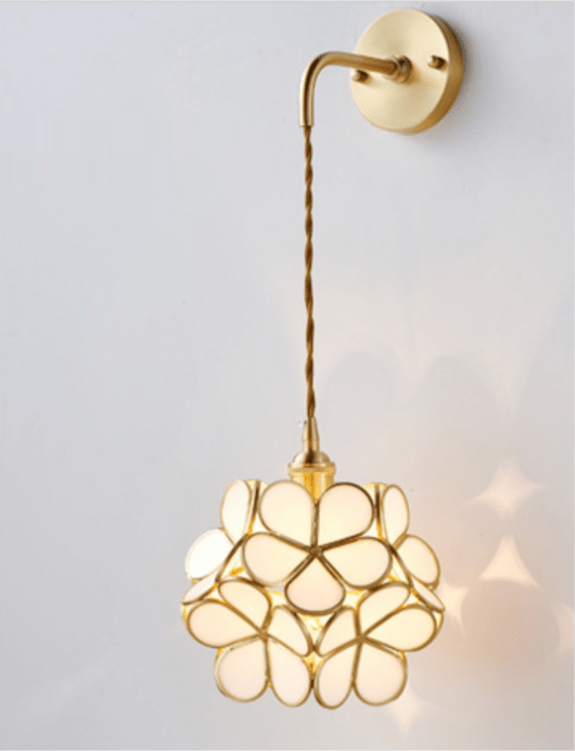Selene Elegante Glasblumen Kugel Wandleuchte
