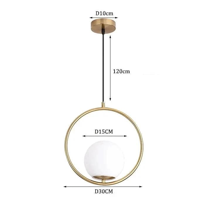 Celise Glas Ball Pendelleuchte Modernes Designlampe Mit Messing- Und Chromakzenten