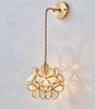 Selene Elegante Glasblumen Kugel Wandleuchte