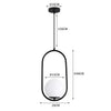 MAELINE Moderne Ovale Messing Pendelleuchte