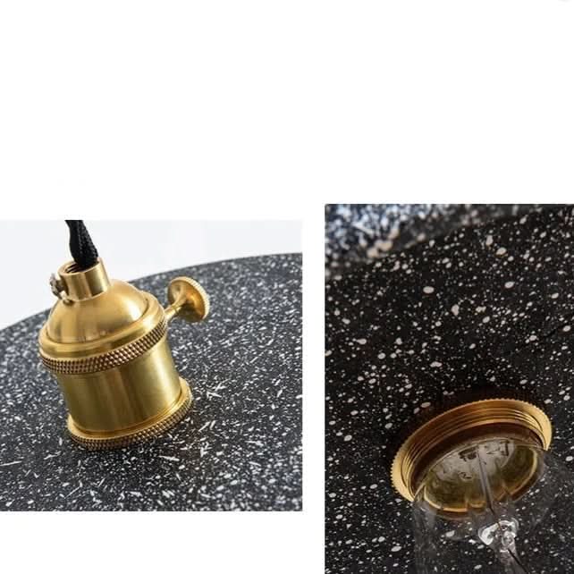 MIRELLE Pendelleuchte Terrazzo-Inspiriertes Design Mit Goldenen Metallakzenten