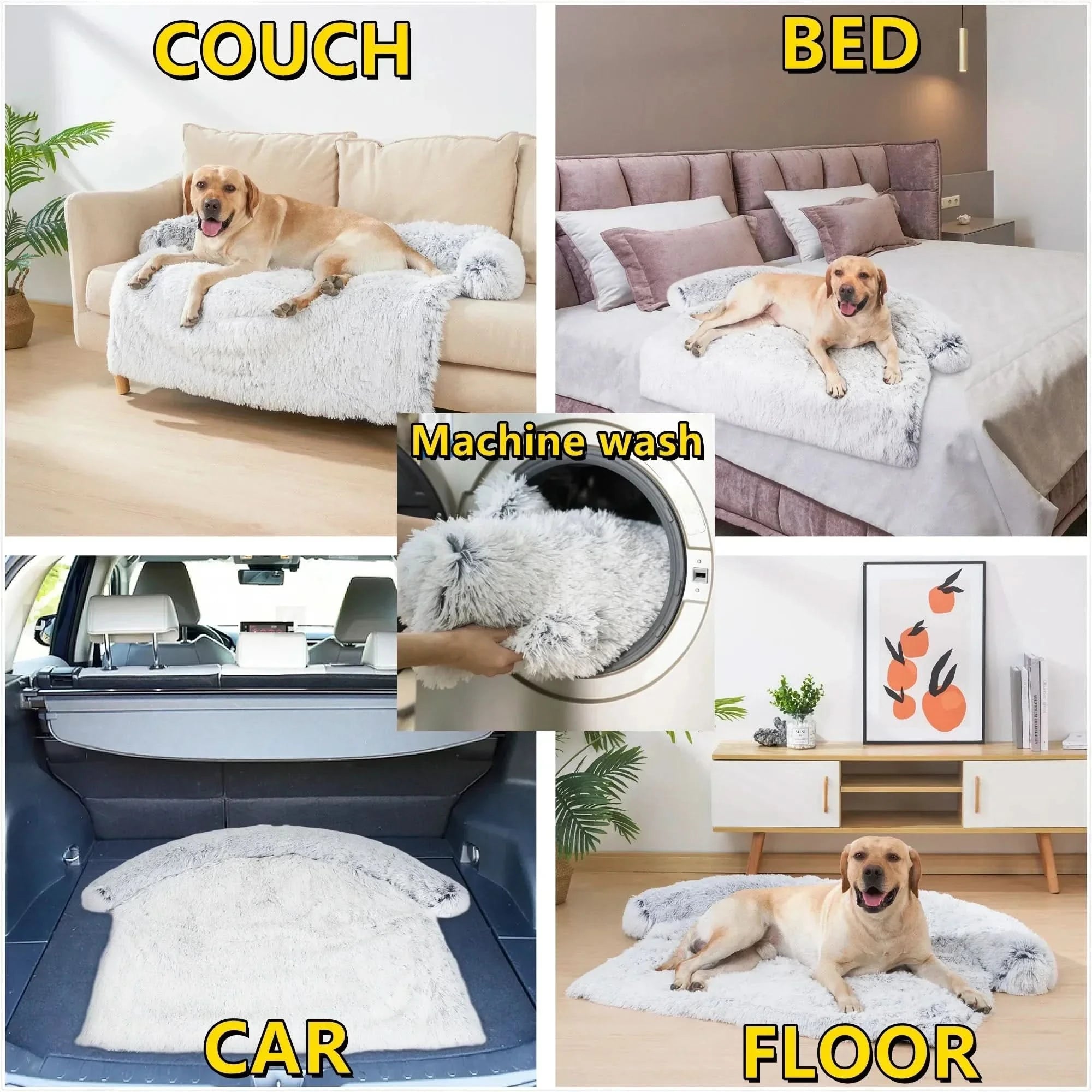 Quehy Tierbett – Waschbare Luxus-Kuscheldecke Für Hunde & Katzen