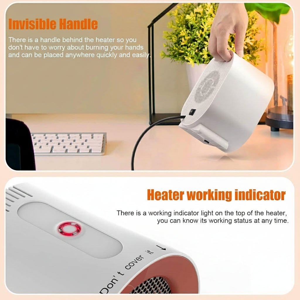HEATCUBE – Kompakte, tragbare elektrische Heizung mit energieeffizientem Keramiklüfter 6