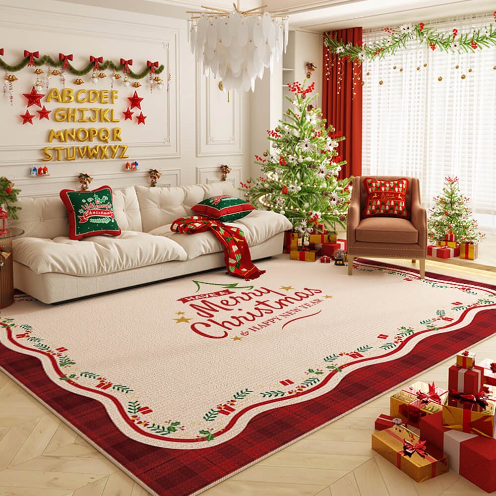 HOLLYHOME – Rutschfester, dekorativer Teppich für weihnachtliche Stimmung 3