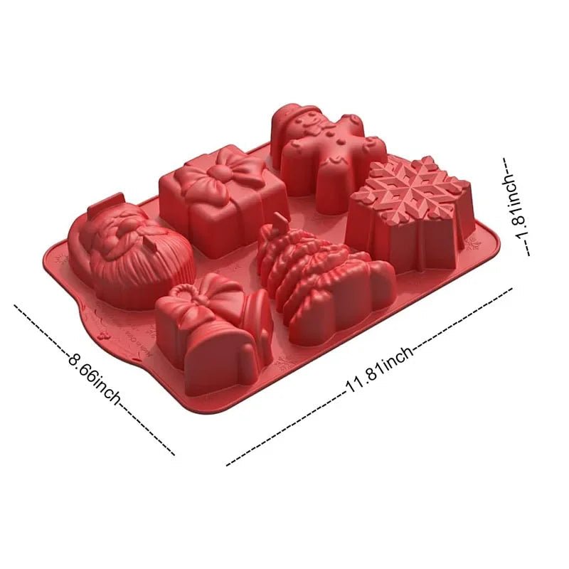 HOLLYMOLD – Weihnachtliches Silikonform-Set für Süßigkeiten, Schokolade & Fondant 1