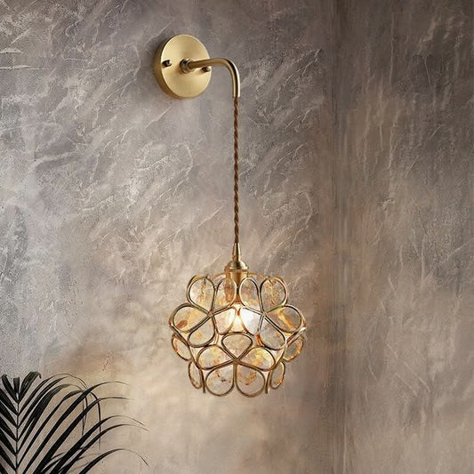 Selene Elegante Glasblumen Kugel Wandleuchte