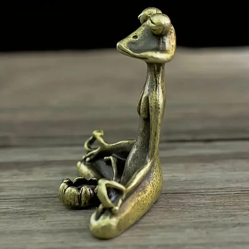 AuraFrog Räucherhalter | Handgefertigte Messingfigur | Spirituelle Deko & Geschenkidee | Meditation & Achtsamkeit