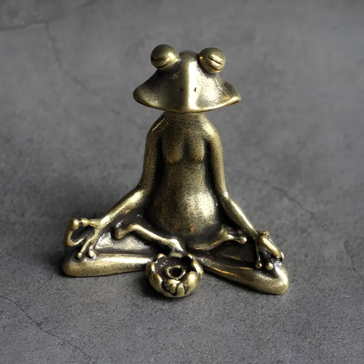 AuraFrog Räucherhalter | Handgefertigte Messingfigur | Spirituelle Deko & Geschenkidee | Meditation & Achtsamkeit