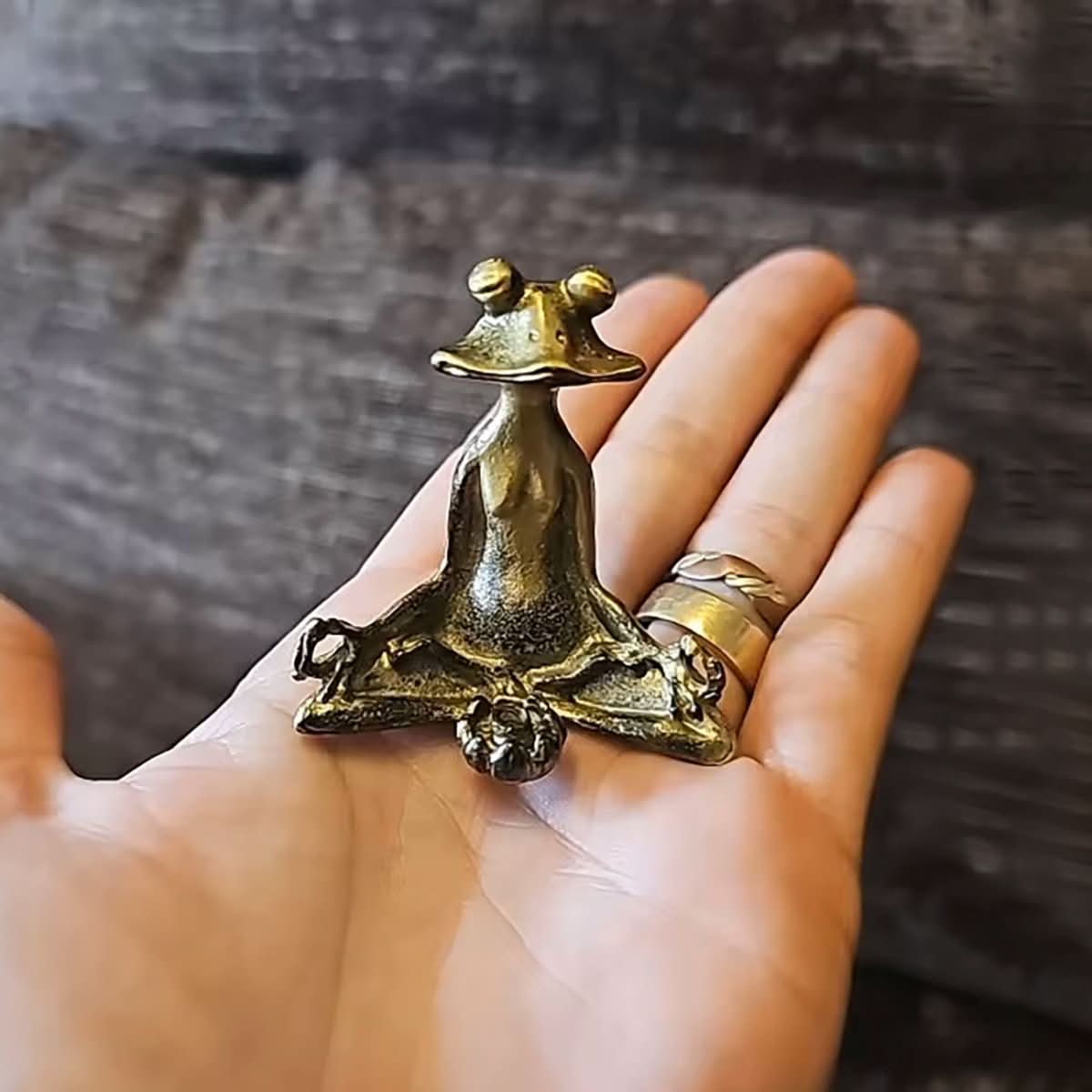 AuraFrog Räucherhalter | Handgefertigte Messingfigur | Spirituelle Deko & Geschenkidee | Meditation & Achtsamkeit