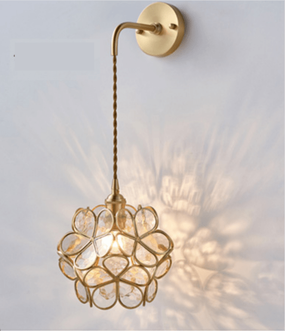 Selene Elegante Glasblumen Kugel Wandleuchte