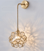 Selene Elegante Glasblumen Kugel Wandleuchte