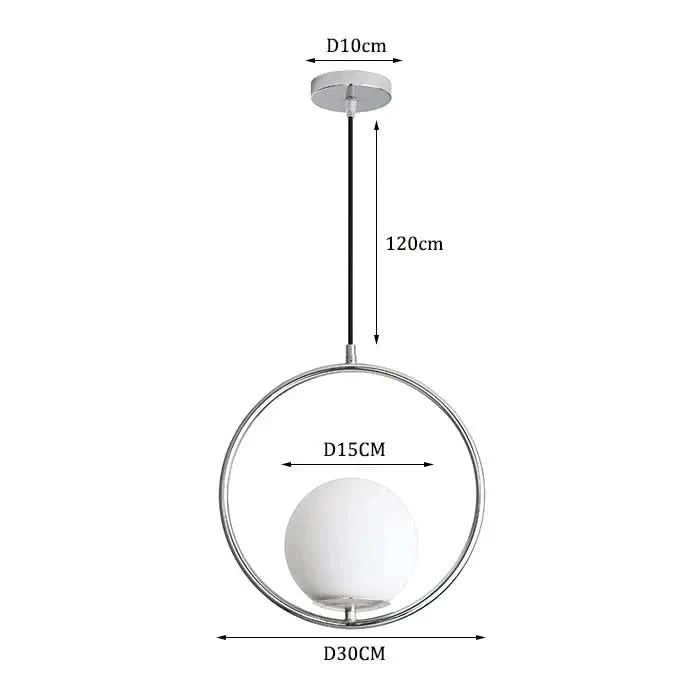 Celise Glas Ball Pendelleuchte Modernes Designlampe Mit Messing- Und Chromakzenten