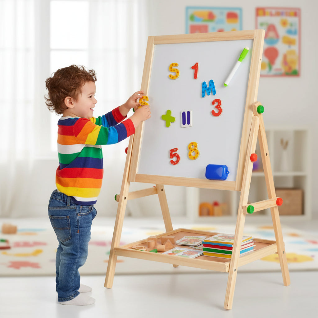 SketchStar Duett – 2-in-1 Staffelei für Kinder – Tafel & Schreibtafel in Einem