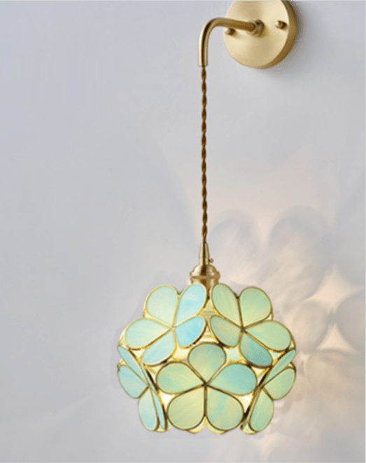 Selene Elegante Glasblumen Kugel Wandleuchte