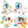 MiniKoch Holzset – Holz Küchen-Spielset – Kaffeemaschine, Toaster und Mixer – Montessori Küche
