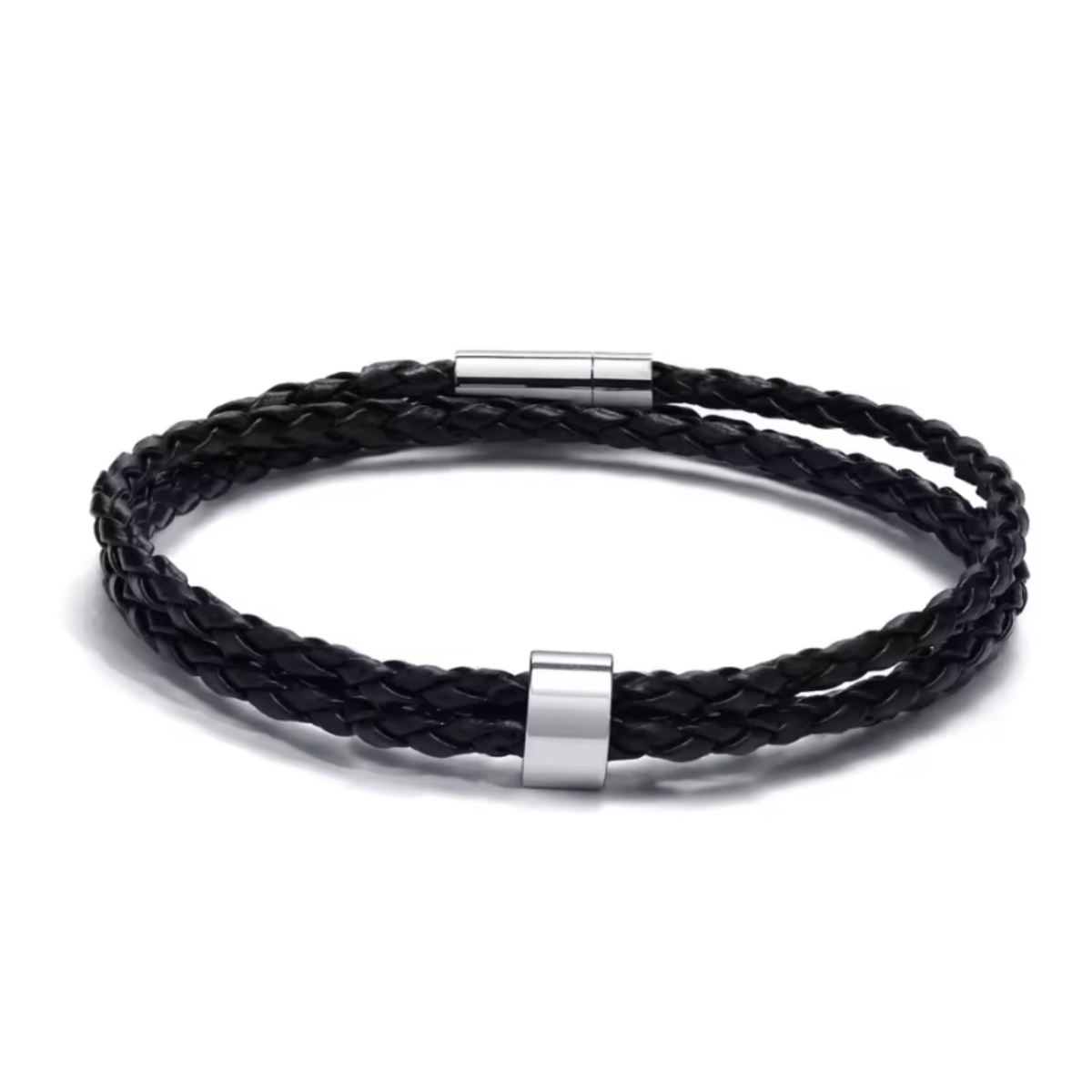 STRAVERO – Herren Geflochtenes Armband mit Personalisierte Namensperlen
