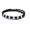 STRAVERO – Herren Geflochtenes Armband mit Personalisierte Namensperlen