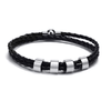 STRAVERO – Herren Geflochtenes Armband mit Personalisierte Namensperlen