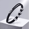 STRAVERO – Herren Geflochtenes Armband mit Personalisierte Namensperlen