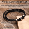 STRAVERO – Herren Geflochtenes Armband mit Personalisierte Namensperlen