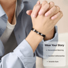 STRAVERO – Herren Geflochtenes Armband mit Personalisierte Namensperlen