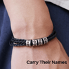 STRAVERO – Herren Geflochtenes Armband mit Personalisierte Namensperlen