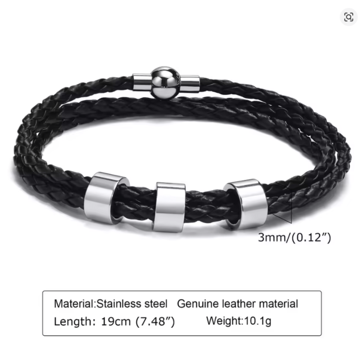 STRAVERO – Herren Geflochtenes Armband mit Personalisierte Namensperlen