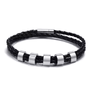 STRAVERO – Herren Geflochtenes Armband mit Personalisierte Namensperlen