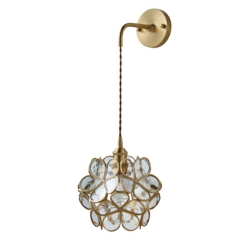 Selene Elegante Glasblumen Kugel Wandleuchte