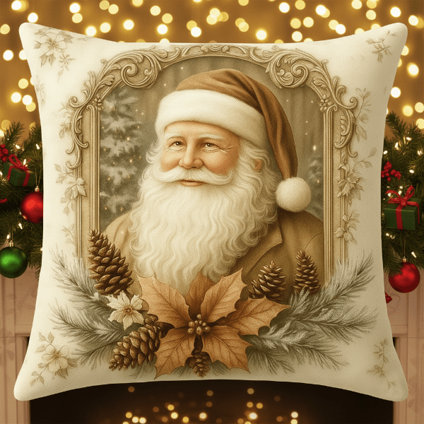 HollyPlush - Festliche Samtkissenbezüge mit Weihnachtsmotiven für Sofakissen 0