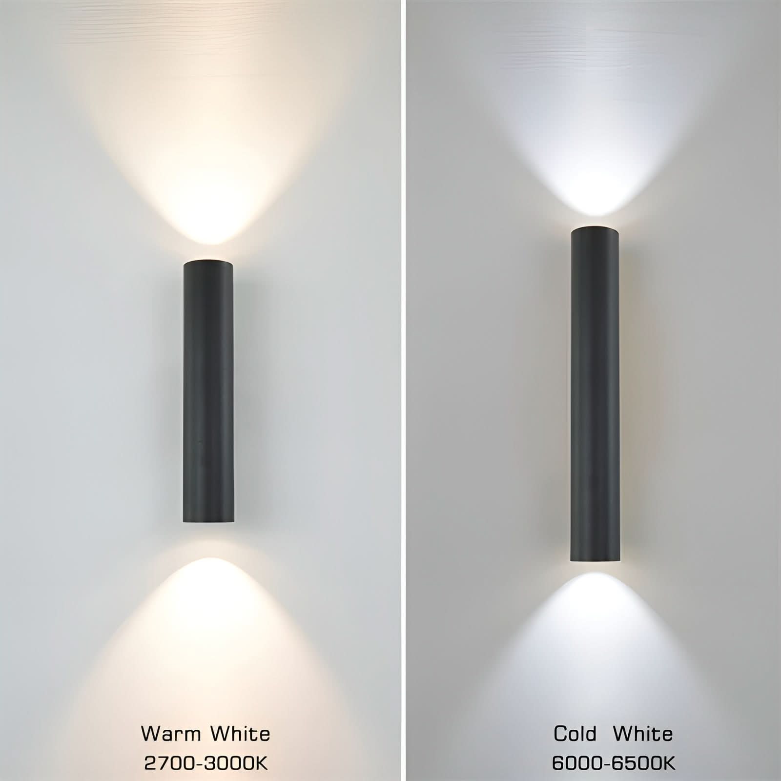 AILA Premium Wandleuchte Aluminium Goldton Modernes Design Elegante Zweifache Lichtfunktion