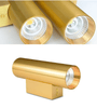 AILA Premium Wandleuchte Aluminium Goldton Modernes Design Elegante Zweifache Lichtfunktion