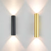 AILA Premium Wandleuchte Aluminium Goldton Modernes Design Elegante Zweifache Lichtfunktion