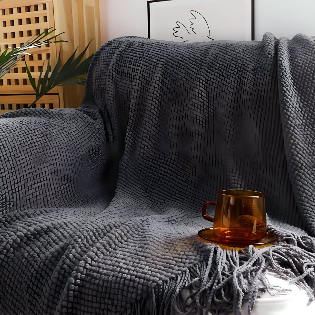 KNITCOVE – Stilvolle Strick-Fleecedecke für maximalen Komfort