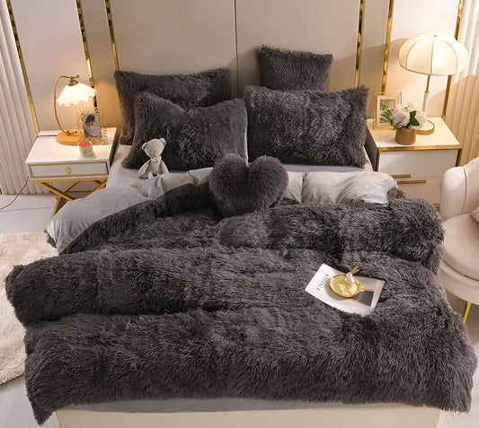 Fluffurest – Plüsch Fleece Bettwäsche Satz