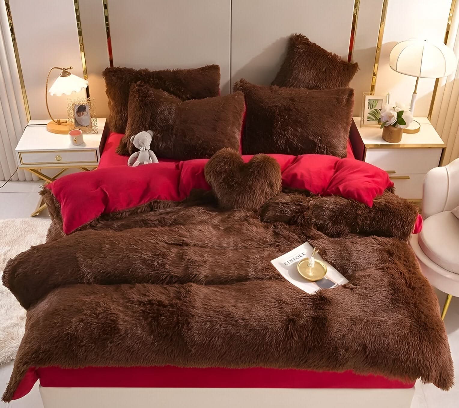 Fluffurest – Plüsch Fleece Bettwäsche Satz