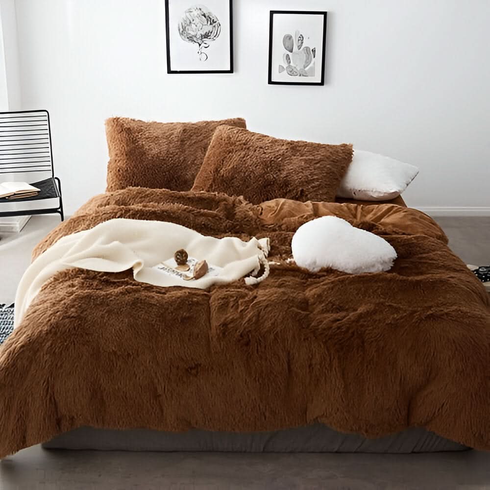 Fluffurest – Plüsch Fleece Bettwäsche Satz
