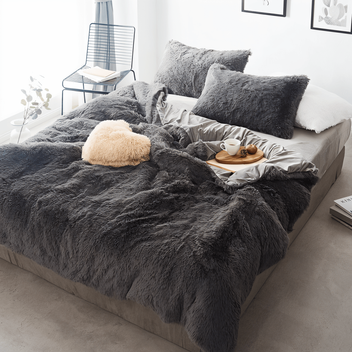 Fluffurest – Plüsch Fleece Bettwäsche Satz